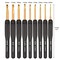 Black Gold Crochet Hooks Needles for Arthritic Hands, 2.0-6.0mm Crochet Hook Set Ergonomic Soft Grips Knitting Hook for Crochet Yarn Craft, Aluminum Knitting Crochet Supplies Kit for Knitter